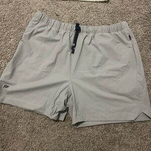 Fabletics New Light Gray Active 5” Inseam Shorts with Drawstring